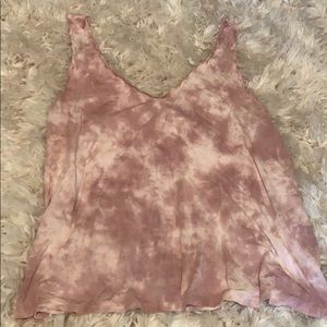 American Eagle pink tide dye tank top